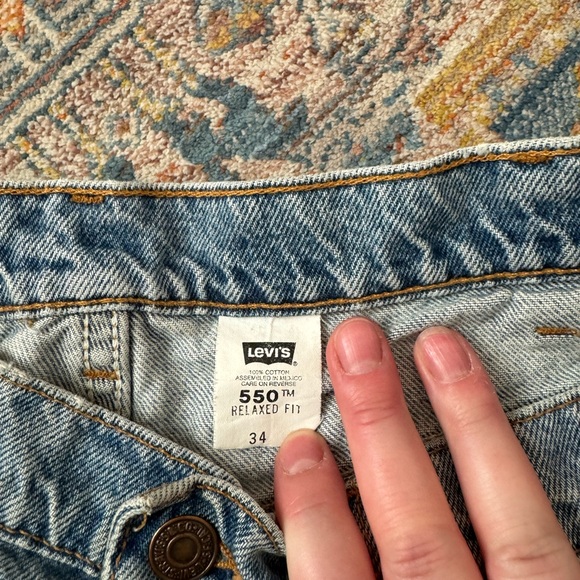 Vintage Levi’s Jean Shorts 550 Relaxed Fit Orange Tab - Picture 3 of 6